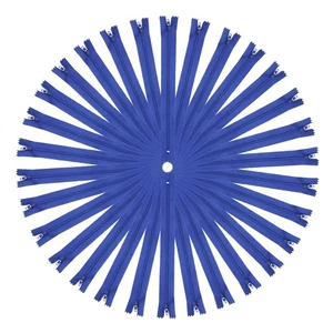 30 Pezzi 9 Pollici #3 Nylon Bobina Cerniere per Cucito, Forniture Cerniere Bulk, Blu - Foto 1 di 5