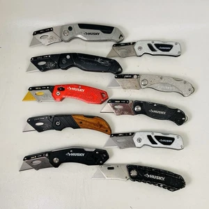 🌟10 Stück Husky Klapp Lockback Taschen Allzweckmesser Rasierer Teppichmesser Messer - Bild 1 von 7