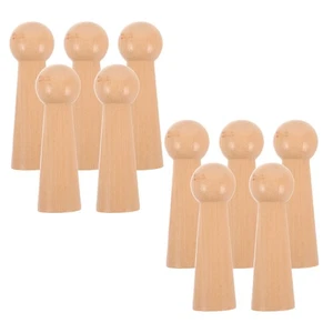  10 Stück Holzklammerhaken für Wand - unfertiges Holz Wandhänger Schraubschüttler - Bild 1 von 12