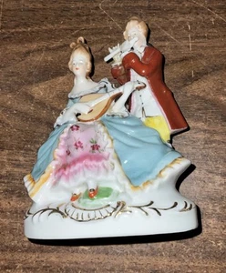 Maruyama Vintage Handpainted Victorian Couple Figurine : made in Occupied Japan - Picture 1 of 7