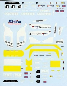 Mc LAREN F1 GTR N°40 /41 LE MANS 1998 EMI/ LOCTITE GAMMA MODELS  DECALS 1/43 - Foto 1 di 1