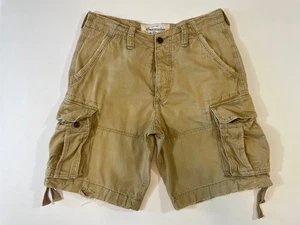Abercrombie & Fitch Pantaloncini Cargo Button Fly Distressed, Uomo Taglia 32, E24GY3 - Foto 1 di 9