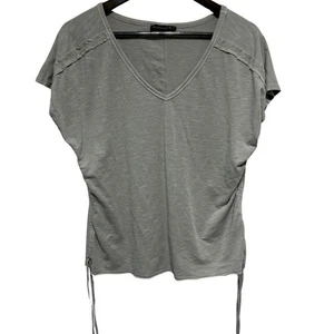 Wearables XCVI TShirt Damen M Sand Beige Kurzarm Diggory Cinched V-Ausschnitt - Bild 1 von 12