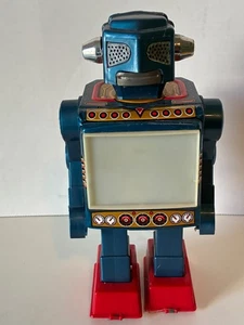 VINTAGE ORIGINAL 1960'S SCI-FI HORIKAWA VIDEO TIN ROBOT BATTERY OPERATED - Picture 1 of 21