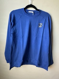 Peter Millar Women’s Creighton Blue Jays Pullover Long Sleeve Crew Sweatshirt M - Picture 1 of 8