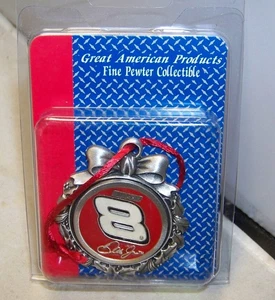 GREAT AMERICAN NASCAR #8 DALE EARNHARDT JR PEWTER WREATH CHRISTMAS ORNAMENT NIP - Picture 1 of 1