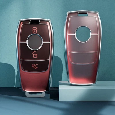 TPU Car Key Fob Case Cover Bag For Mercedes Benz A C E S Class E63 W213 W177 GLK - Image 1 of 3