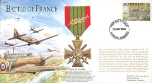 CC79 WWII 1940 Batalla de Francia Batalla Fairey RAF volado FDC cubierta sin firmar - Imagen 1 de 1