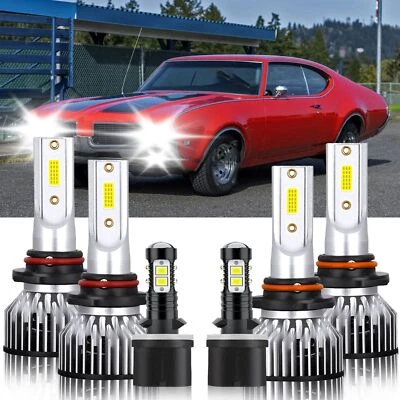 Para Oldsmobile Cutlass 1998-1999 Faro LED Luz Alta Baja + Kit Bombilla Antiniebla Foto 1 de 4