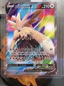 Pokemon Stoutland V (Full Art) 157/163 Swsh05: Battle Styles Holo NM 💎💎HANDS!! - Picture 1 of 2