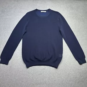Peter Millar Sweater Mens XL Navy Blue Silk Blend Crew Neck Lightweight Golf - Picture 1 of 11