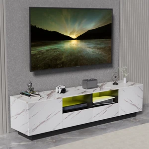 71" LED TV Stand Cabinet for 75 Inch TV Modern High Gloss Entertainment Center - Picture 1 of 8