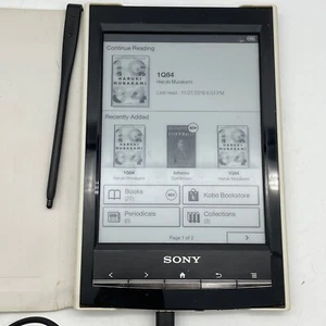 Black Sony PRS-T1 Digital eReader Touchscreen 2GB WiFi Working W/ Stylus - Bild 1 von 8