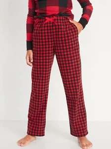 Old Navy Fleece Pajama Joggers for Girls Size: 8/Medium Color: Small Red Check - Picture 1 of 1