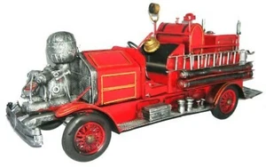 CAMIÓN DE BOMBEROS AMERICANO DE COLECCIÓN ARTE METÁLICO AMERICANO MODELO HOJARA ADORNO CASF016 20A LP - Imagen 1 de 1