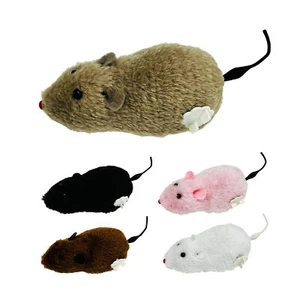 Clockwork Mouse Toy for Cat Dog Plush Rat Mechanical Motion Interactive Toy - Picture 1 of 12