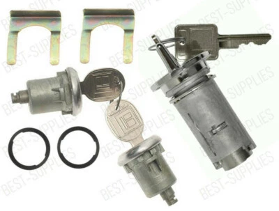 Ignition Lock Cylinder & Door Lock Pair Set W/ Keys for listed Chevy vehicles - Image 1 of 4