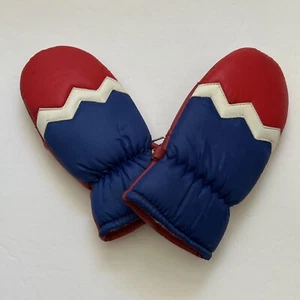 Vintage 70’s 80’s Kids Avon Mittens 3-7 Year Old Red White Blue NOS Nov Ahide - Picture 1 of 5
