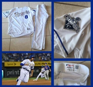 2016 Mike Moustakas KC Royals Game Team Issued Jersey/Pants w/WS - Picture 1 of 9