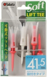 Tabata Golf Lift Plastic Tee Soft & Durable 5 Pack GV0448 Tier Pearl Orange - Picture 1 of 6