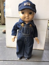 Rare Vintage original My Pal Buddy Lee Doll Hat, Overalls, Jeans,  Denim