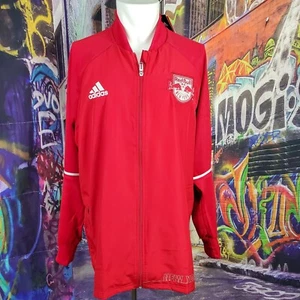 Adidas New York Red Bulls Men's Track Jacket Size XXLarge Red Soccer MLS (A53) - Picture 1 of 11