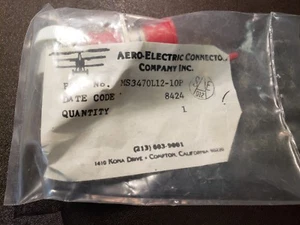 MS3470L12-10P Aero Aviation Circular Connector Plug KIt 10 Pos GOLD RARE NEW $25 - Picture 1 of 2