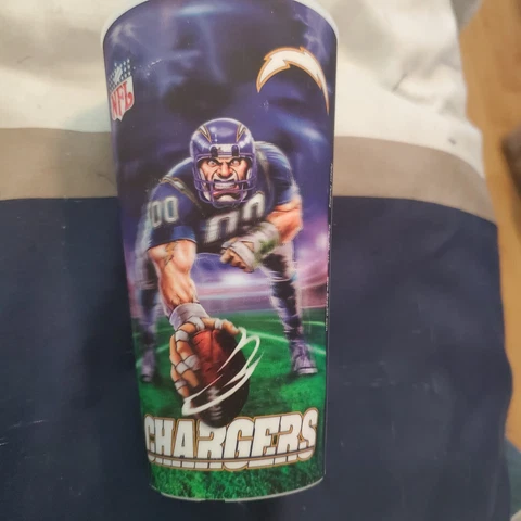 Nfl Chargers Lenticular Tumblers,set of 2,Free Ship u.s Cover