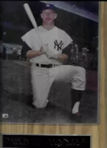 MICKEY MANTLE 1974 HALL OF FAME PLAKETTE - Bild 1 von 1