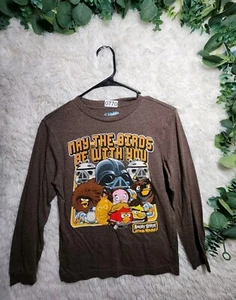 [770] Old Navy Collectabilitees UNISEX Kid's Size L Brown May the Birds Be W/You - Picture 1 of 8