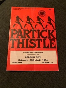 1984 Partick Thistle V Brechin City Football Programme - Picture 1 of 2