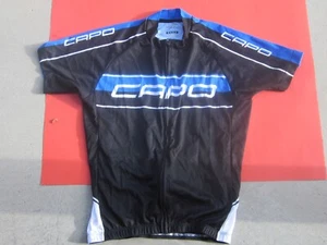 CAPO (Medium) blue /black Cycling SS Jersey Full zipper Men Capoforma Italy M - Picture 1 of 3