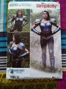 Simplicity Sewing Pattern 8630 Women's CosPlay Armor Size 6-14 Uncut FF - Picture 1 of 2