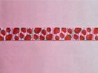 1M Strawberry Printed Ribbon 7/8"(22Mm) Width,For Craft,Hair,Cake Deco Etc