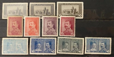 Austria/Bosnia - 1917 - Michel 121/123 P muestras especificación - Sin usar - Imagen 1 de 2