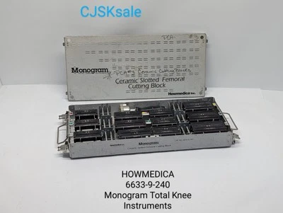 Instrumentos totales de rodilla con monograma HOWMEDICA 6633-9-240 (USADOS). Foto 1 de 4