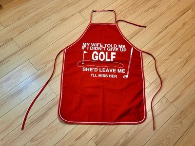 Vintage Funny Golf Apron – “I’ll Miss Her” BBQ Apron Grilling Gift Novelty SEE - Image 1 of 4