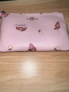 Coach Coated Canvas Small Wristlet in Butterfly Print Blossom - Picture 1 of 7