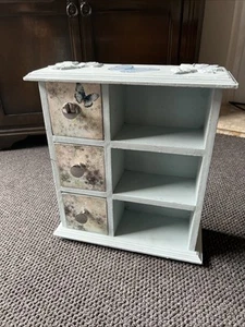 FAVOLOSO PICCOLO PIANO TAVOLO IN LEGNO PESANTE CON CASSETTI AUTOPORTANTE ALTO 14,5” - Foto 1 di 12
