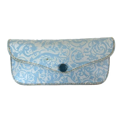 Vtg 60s Blue Glasses Case Mod Ornate Hollywood 1960s Eyeglass Sunglasses Holder - Image 1 of 4