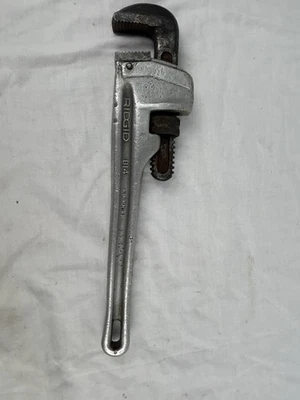 Ridgid 814 14" Ridge Tool Co Elyria, Ohio Aluminum H.D. Pipe Wrench Made in USA - Image 1 of 4