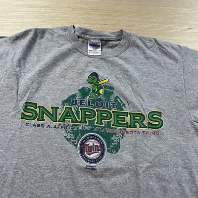 复古 Beloit Snappers 明尼苏达双城队 T 恤小联盟棒球 M MiLB y2k — 第 1/4 张图片