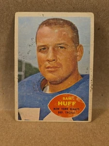 1960 Topps Football #80 Sam Huff Defensive Tackle New York Giants NFL HOF PR - Picture 1 of 4