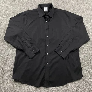 Brooks Brothers Hemd Herren 17 35 schwarz Knopfleiste bügelfrei Supima Baumwolle Stretch - Bild 1 von 17