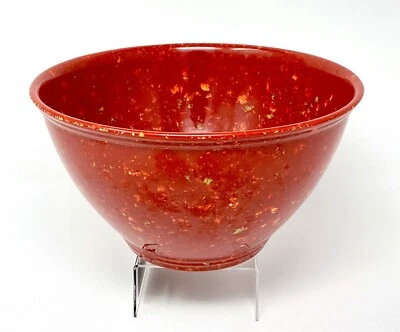 Rachael Ray Melamine Mixing Bowl RED Confetti Speckled 10” EXCELLENT - Image 1 of 4