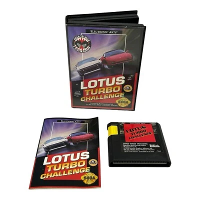 Lotus Turbo Challenge (Sega Genesis, 1992) CIB Complete w/ Manual Tested - Image 1 of 4