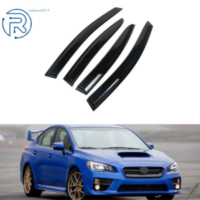 For 2015-2019 Subaru WRX STI Window Visor Deflector 4Pcs Visor Rain Sun Guard Foto 1 de 4