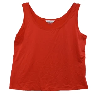 PETER NYGARD DAMEN ÜBERGRÖSSE ROTES ÄRMELLOSES STRICKOBERTEIL GRÖSSE 1X - Bild 1 von 6