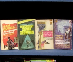 SAM DURELL paperback book lot 4 four Assignment spy pulp Edward Aarons 1960s - Picture 1 of 3
