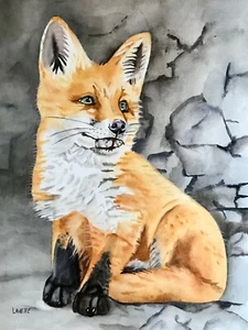 Original Fox Watercolor Painting - Picture 1 of 1